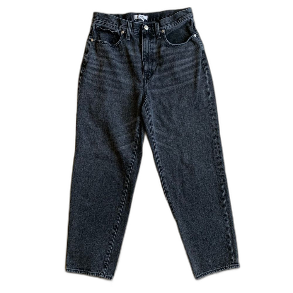 Madewell Black Baggy Tapered Jeans Size 28
